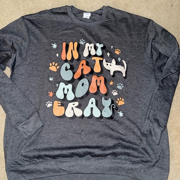 Sweaters - In my cat mom era - crewneck sweater - xxl (worn once )